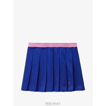 26 FW 베르사체 로고 자수 코튼 피케 플리츠 미니 스커트 10269371A17681 TP457718754