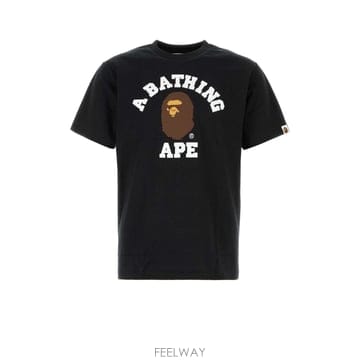 Bape [X45]������ 001TEM801001M BLACK ���� Ƽ���� �μҸ� ž Black cotton t shi[X45]������ 001TEM801001M BLACK ���� Ƽ���� �μҸ� ž 