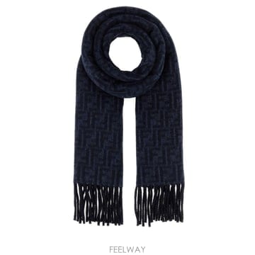 [X45]펜디 FXS417B1VZ F1Y81 남성 스카프 목도리 폴라드 머플러 Dark blue wool a