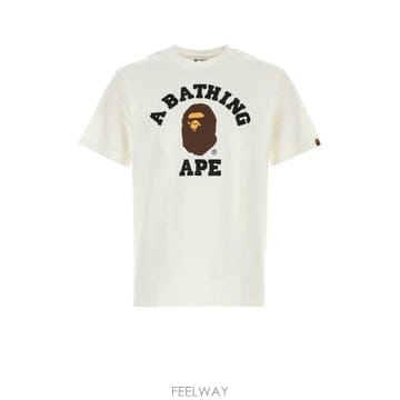Bape [X45]������ 001TEM801001M WHITE ���� Ƽ���� �μҸ� ž White cotton t shi[X45]������ 001TEM801001M WHITE ���� Ƽ���� �μҸ� ž 