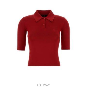 GUCCI [X45]���� A000OUXKFTY 6036 ���� ���� ���ɼ��� Red silk blend polo shir[X45]���� A000OUXKFTY 6036 ���� ���� ���ɼ��� Red silk