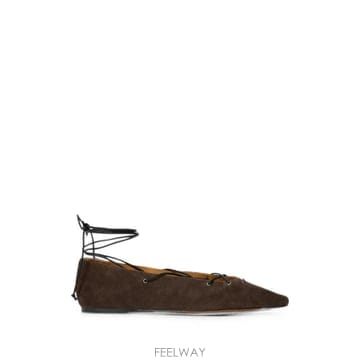 26 FW 폴로 랄프로렌 스웨이드 발레리나 슈즈 818P15775001 TP458185561