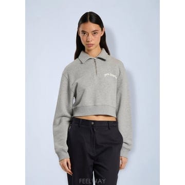 26 F/W 팜 엔젤스 커브 로고 크롭 폴로 크루 롱 슬리브 PAWG B0112514351
