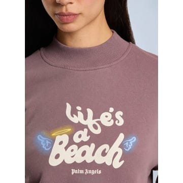 26 F/W 팜 엔젤스 LIFES A 비치 크롭 맨투맨 PAWBA04 B0112514359