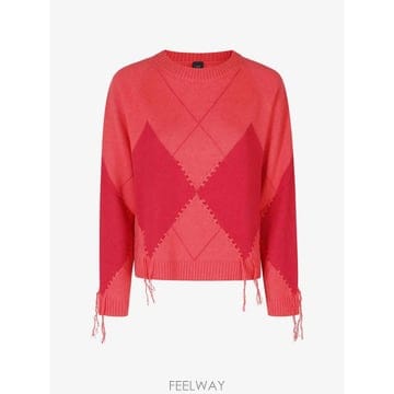 PINKO 26 FW PINKO argyle knit fringed sweater 107377A3JE TP460225926 FW PINKO argyle knit fringed sweater 107377A3JE TP4
