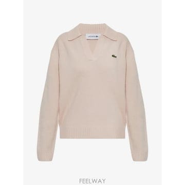LACOSTE 26 FW ���ڽ��� 3D cashmere knit polo collar sweater AF26100 TP4626 FW ���ڽ��� 3D cashmere knit polo collar sweater AF