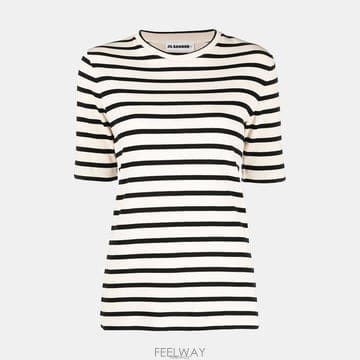 JIL SANDER ������ ��ΰ� ��Ʈ������ ���� Ƽ���� J40GC0111 J46497 080������ ��ΰ� ��Ʈ������ ���� Ƽ���� J40GC0111 J46497 