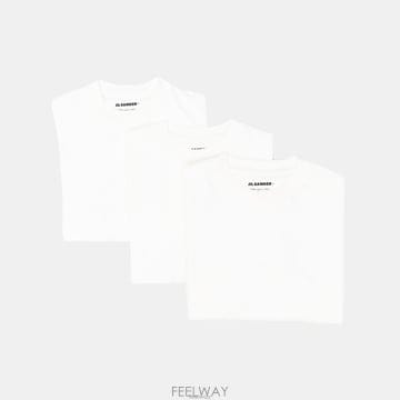 질샌더 3팩 화이트 반팔 티셔츠 J40GC0001 J45048 100