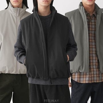 무인양품 MUJI 남성 패딩 조끼 방풍 스탠드 카라 26FW