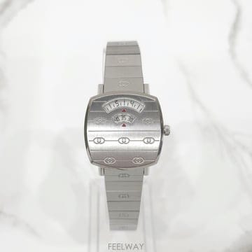 [럭스유] 구찌 GG 그립 실버 메탈 시계 YA157501