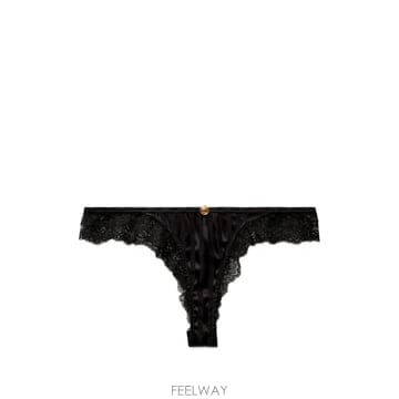 당일배송 베르사체 레이스 트리밍 자카드 실크 슬립 텅 팬티