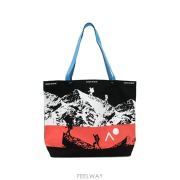 당일배송 메종 키츠네 그래픽 프린트 토트 백