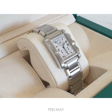 까르띠에 탱크 프랑세즈 크로노그래프 XL W51001Q3