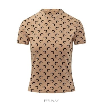 Marine Serre 26FW �������� �� ����Ʈ ���� �� ������ ž UTS001ACJER0001 TA10 TAN26FW �������� �� ����Ʈ ���� �� ������ ž UTS001ACJER0
