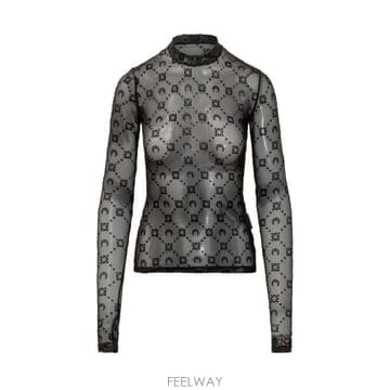 Marine Serre 26FW �������� ���� Ƽ���� WTO388ACJER0005 BK99 BLACK26FW �������� ���� Ƽ���� WTO388ACJER0005 BK99 BLACK