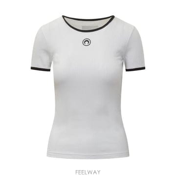 Marine Serre 26FW �������� �� �ΰ� ���� ���̺��� Ƽ���� WTT012ACJER0125 WH10 WHITE26FW �������� �� �ΰ� ���� ���̺��� Ƽ���� WTT012ACJER