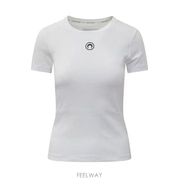 Marine Serre 26FW �������� �� �ΰ� ���� ���̺��� Ƽ���� WTT012ACJER0008 WH10 WHITE26FW �������� �� �ΰ� ���� ���̺��� Ƽ���� WTT012ACJER