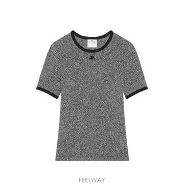 COURREGES 26FW ������ ���� Ƽ���� 426JTS017JS0262 9901 BLACK HERITAGE WHITE26FW ������ ���� Ƽ���� 426JTS017JS0262 9901 BLACK HER