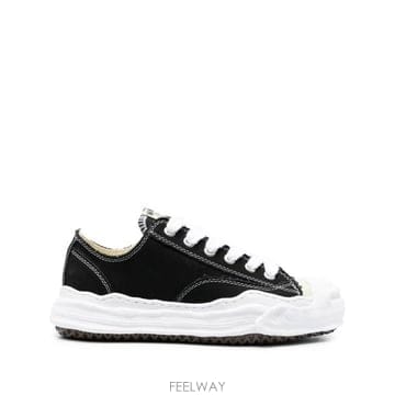 26FW 메종 미하라 야스히로 행크 OG 솔 캔버스 로우탑 A05FW702 BLACK