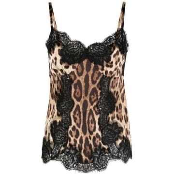Dolce&Gabbana 26FW ��ü�ذ��ٳ� ���̽� �η��� �����ĵ� ����Ʈ ��ƾ ž F72K9TFSAXY HY13M LEO NEW26FW ��ü�ذ��ٳ� ���̽� �η��� �����ĵ� ����Ʈ ��ƾ 