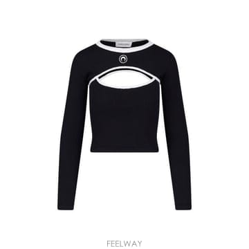 Marine Serre 26FW �������� ���� Ƽ���� WTT039A CJER0125 BK99 BLACK26FW �������� ���� Ƽ���� WTT039A CJER0125 BK99 BLACK