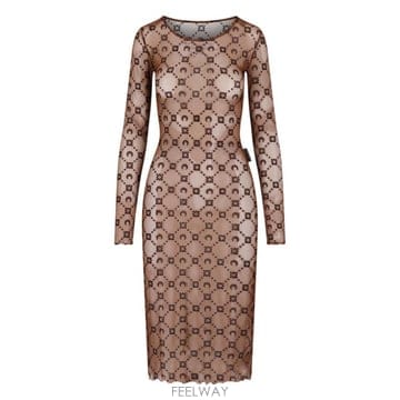 26FW 마린세르 미디 원피스 WDR528A CJER0005 BR32 BROWN