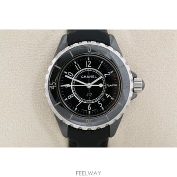 샤넬 J12 Chanel J12 블랙 세라믹 쿼츠 시계 H0680