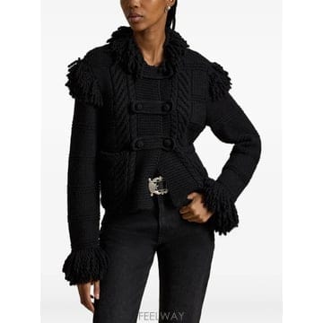 Ralph Lauren ���� �����η� fringe trimmed cable knit cardigan 12269061865736 TP���� �����η� fringe trimmed cable knit cardigan 12269