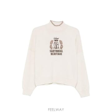 26FW 브루넬로 쿠치넬리 로고 스웨터 M12722204CDW71 TP579532925