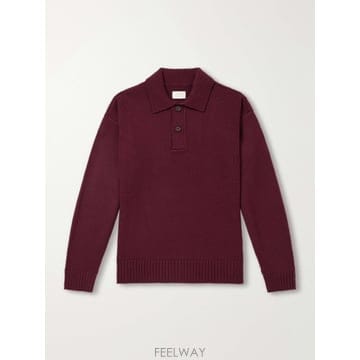 26 FW AIME LEON DORE 버건디 메리노 울 폴로 스웨터 TP582326009
