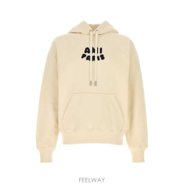 Ami [X45]�ƹ� USW275747 136 ���� ������ ����Ʈ���� �ĵ� Cream cotton sweatshir[X45]�ƹ� USW275747 136 ���� ������ ����Ʈ���� �ĵ� Cr