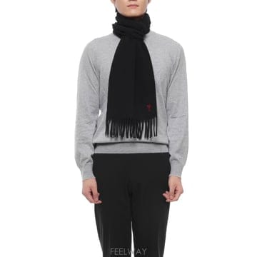 26FW 남성 하트 로고 울 머플러 (USF705 AW0047 001 M 26F)