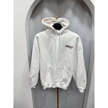 발렌시아가 웨이브로고 폴리티컬 캠페인 후드티 XS
