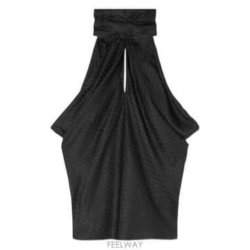 인더샵 VERSACE 베르사체 블랙 홀터넥 탑