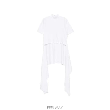 26FW 알라이아 반팔 티셔츠 AA9I0031J095D 000 WHITE
