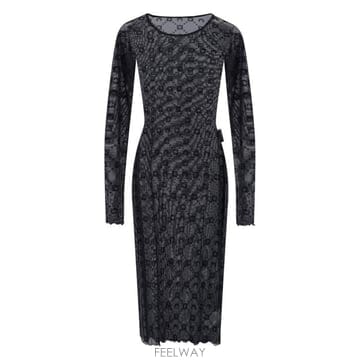 26FW 마린세르 미디 원피스 WDR528ACJER0005 BK99 BLACK