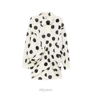 Jacquemus 26FW ��ũ���� ���� 26HOUW00135AW00979 PRINT DOTS LOGO OFF WHITE 1I26FW ��ũ���� ���� 26HOUW00135AW00979 PRINT DOTS LOGO 