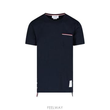 Thom Browne 27SS ����� �̵�� ����Ʈ ���� �� ���� ũ��� Ƽ���� MJS010A 01454 415 BLUE27SS ����� �̵�� ����Ʈ ���� �� ���� ũ��� Ƽ����