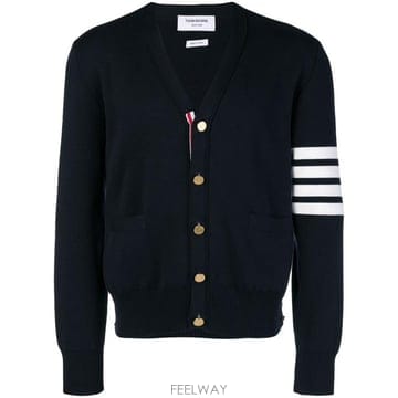 Thom Browne 27SS ����� ��ư �ж�� ��Ƽġ 4�� V�� ����� MKC171A 00219415 NAVY27SS ����� ��ư �ж�� ��Ƽġ 4�� V�� ����� MKC171