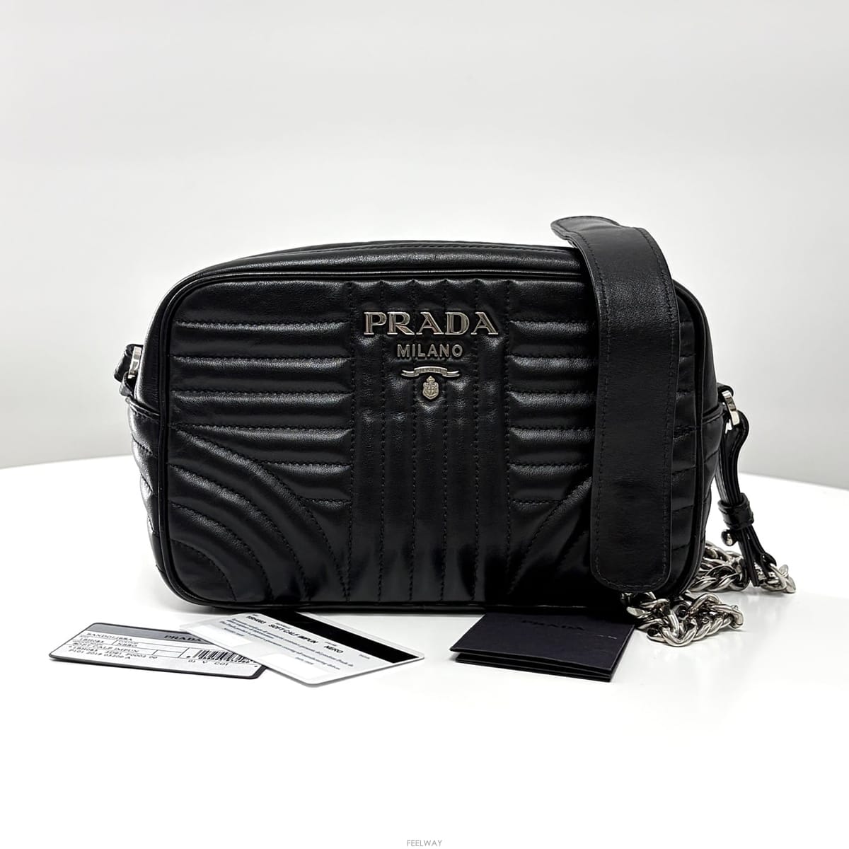 PRADA ����� ���̾�׷� ���� ü�� ī�޶�� ũ�ν��� ���� (1BH083)����� ���̾�׷� ���� ü�� ī�޶�� ũ�ν��� ���� (1B