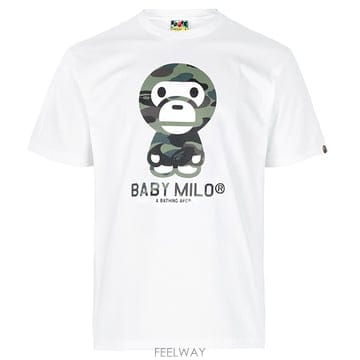 Bape ������ ȭ��Ʈ �׸� �۽�Ʈ ī�� ���̺� ���Ϸ� Ƽ���� 002TEM301006M WHITE GREEN������ ȭ��Ʈ �׸� �۽�Ʈ ī�� ���̺� ���Ϸ� Ƽ���� 00