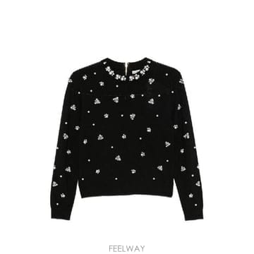 Alice & Olivia �׶�����Ÿ �ؿ� �ٸ����ؿø���� ���� CAROLEE CREWNECK ������ CC610533714A001�׶�����Ÿ �ؿ� �ٸ����ؿø���� ���� CAROLEE CREWNECK