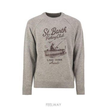 26FW 세인트바스 BRICKLANE   울 점퍼 with Fishing Club 프린트 BRIC004009