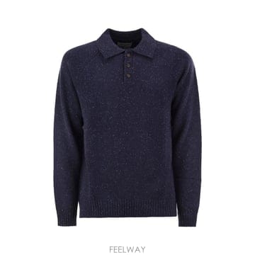 26FW 세인트바스 ALFIE 래글런 DONEGAL   울 블렌드 폴로 점퍼 ALFI00200044M TP5