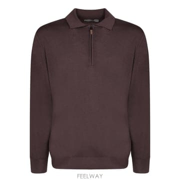 26FW 까날리 Fine 울  폴로 칼라  프론트 집 클로저  C0572MK01149501 TP5823316
