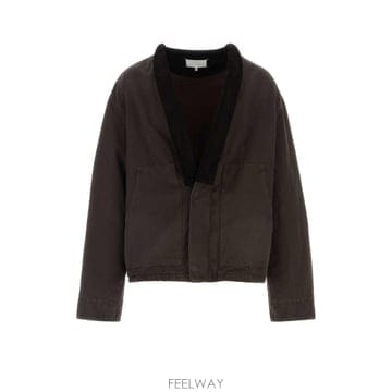 26FW 메종 마르지엘라 다크 브라운 캔버스 자켓 S67AM0123M35907144 TP582331397