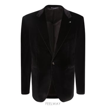 26FW 딸리아또레 테일러드 컷  스무스 벨벳 패브릭  클래식 lapel  싱글 button 클로저  Wel