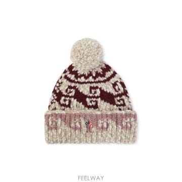 Moncler Grenoble 로고 자수 비니 L20983B00003N1208 P04NATURAL TP980
