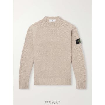 26 FW 스톤아일랜드 탄 바스켓 스티치 울 혼방 스웨터 TP582353040