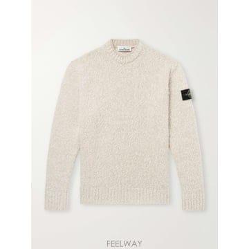 26 FW 스톤아일랜드 베이지 스펙클드 울 나일론 스웨터 TP582353018